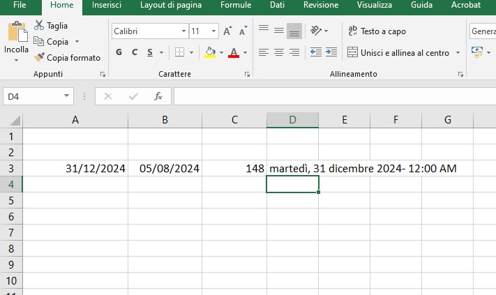 excel formato data completo di orario